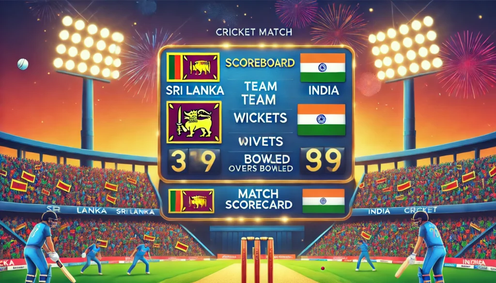 sri lanka national cricket team vs india national cricket team match scorecard